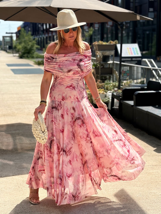 Robe longue fluide ROSE 13705