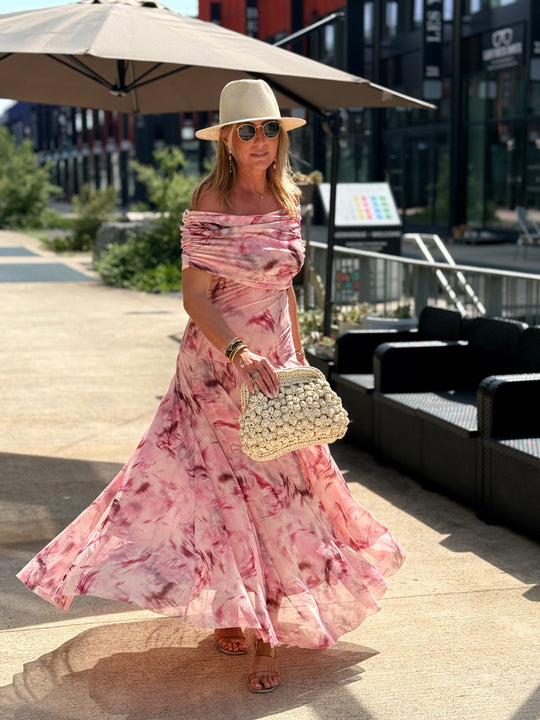 Robe longue fluide ROSE 13705
