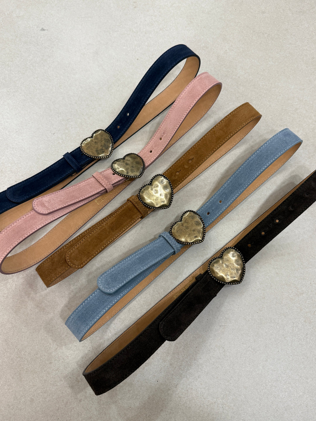 Ceinture cuir cœur