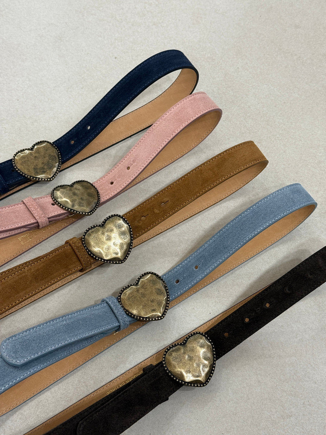 Ceinture cuir cœur