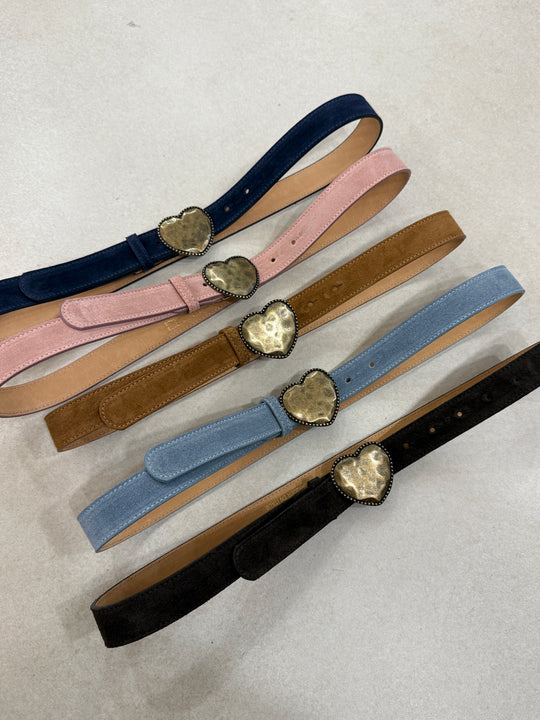 Ceinture cuir cœur