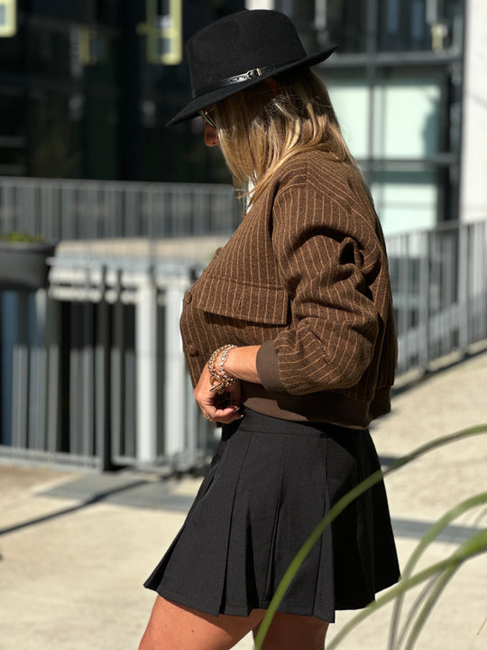 Bomber tweed choco V6735