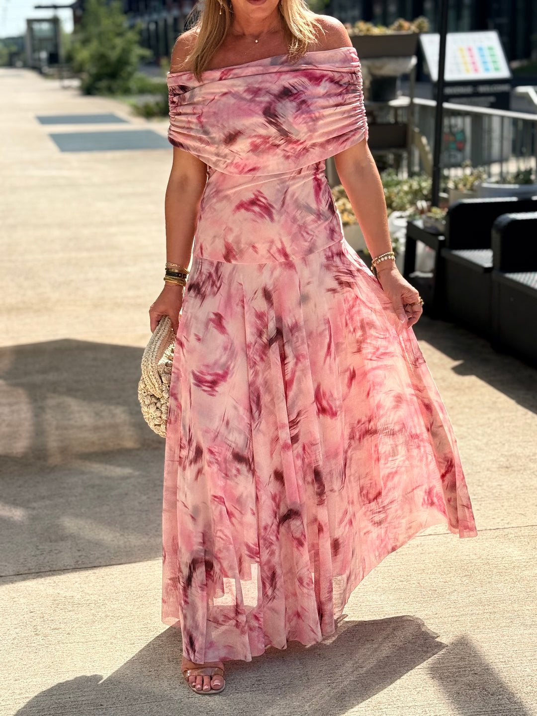 Robe longue fluide ROSE 13705
