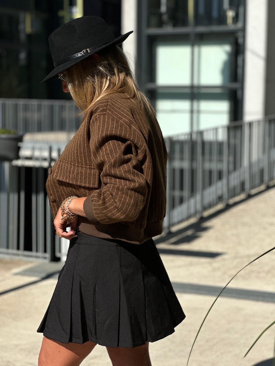 Bomber tweed choco V6735