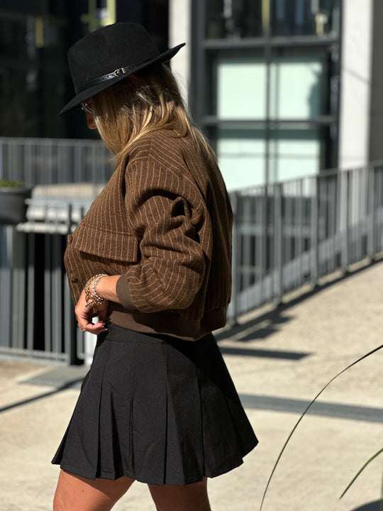 Bomber tweed choco V6735