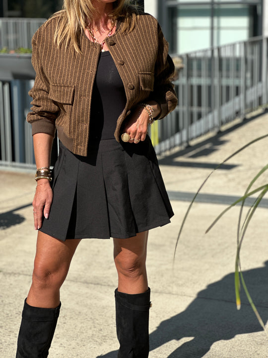 Bomber tweed choco V6735