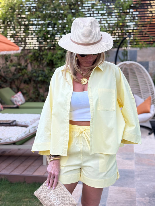 Ensemble chemise + Short Jaune 949+973