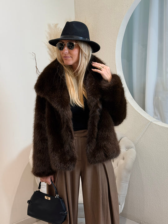 Manteau fourrure 88273 choco