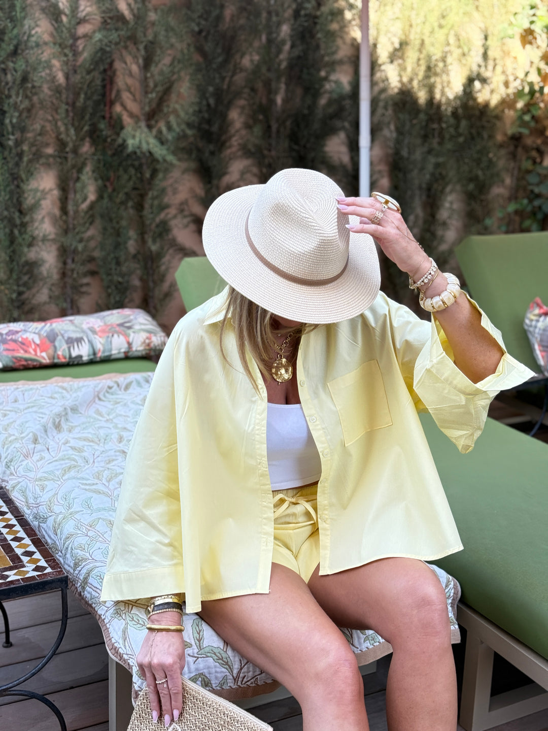 Ensemble chemise + Short Jaune 949+973