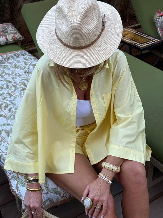 Ensemble chemise + Short Jaune 949+973