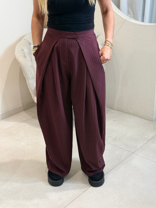 Pantalon pince rayure Bordeaux ZP1424