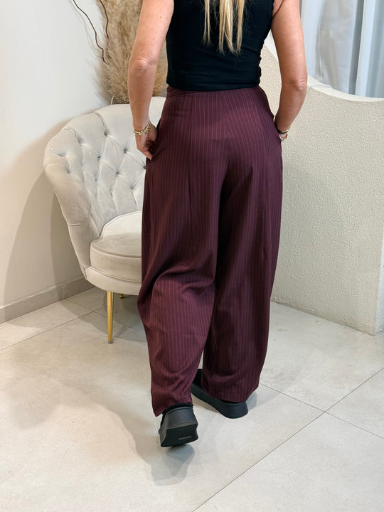 Pantalon pince rayure Bordeaux ZP1424