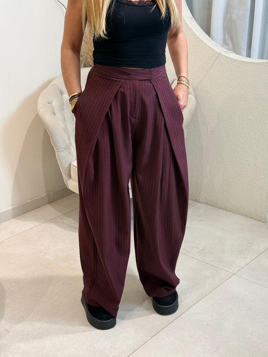 Pantalon pince rayure Bordeaux ZP1424