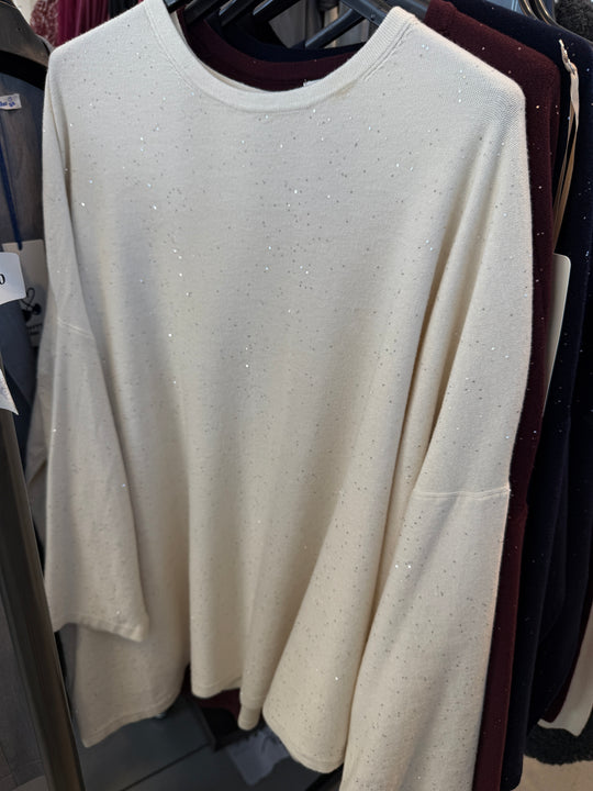 Pull loose asymétrique brillant 5806