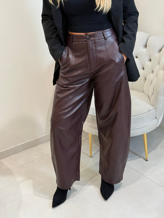 Pantalon Ballon similicuir 7531 Bordeaux