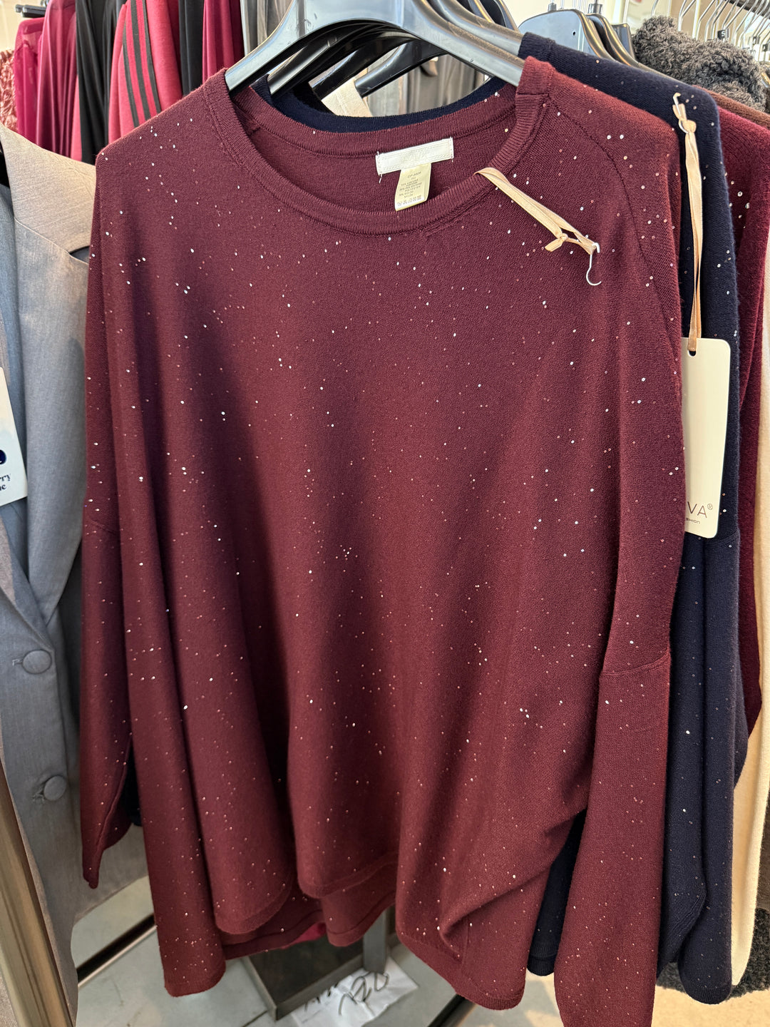 Pull loose asymétrique brillant 5806