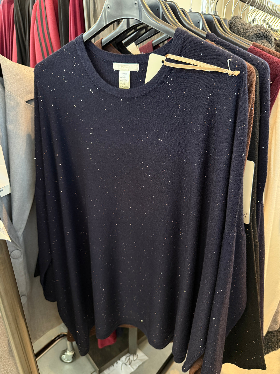 Pull loose asymétrique brillant 5806