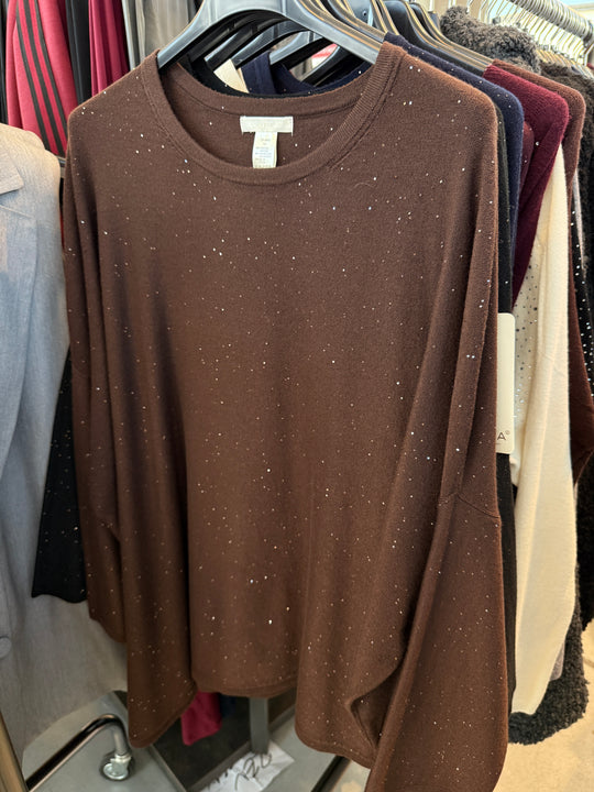 Pull loose asymétrique brillant 5806