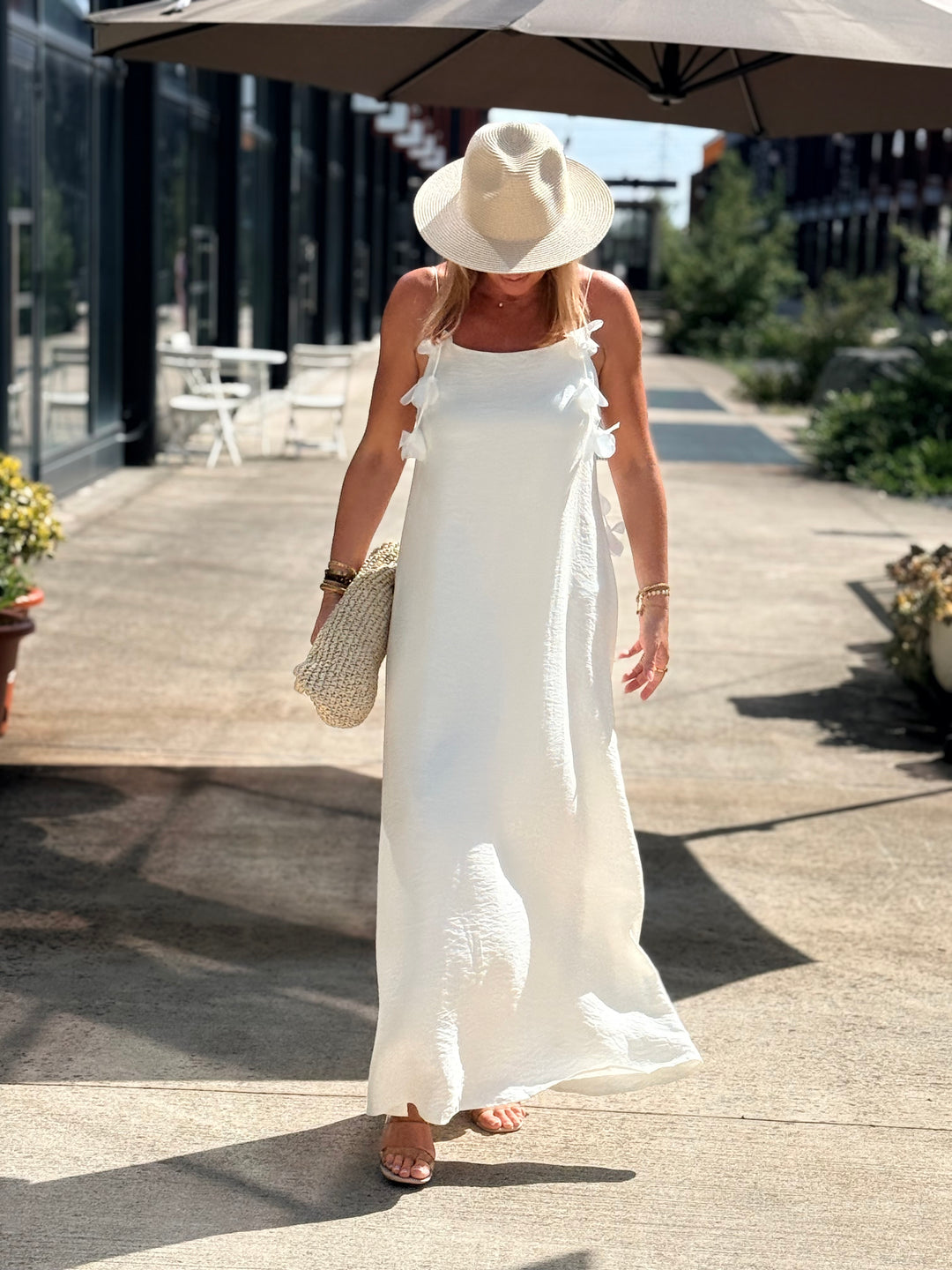 Robe longue Fleurs ÉCRU 13671