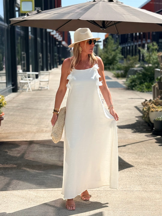 Robe longue Fleurs ÉCRU 13671