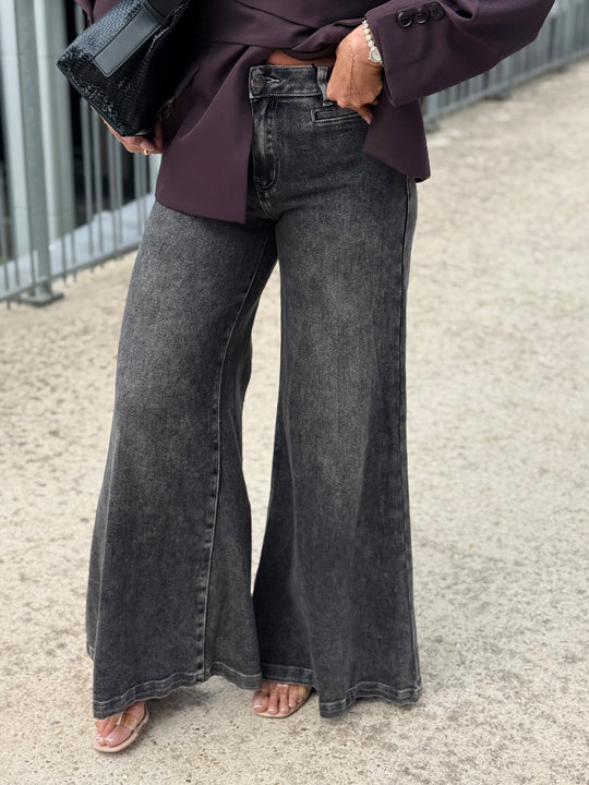 Jean patte d’éléphant Gris Jw9739