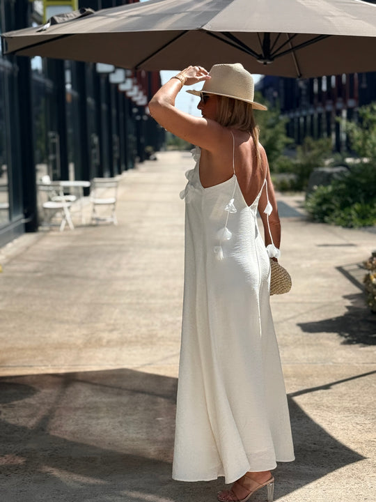 Robe longue Fleurs ÉCRU 13671