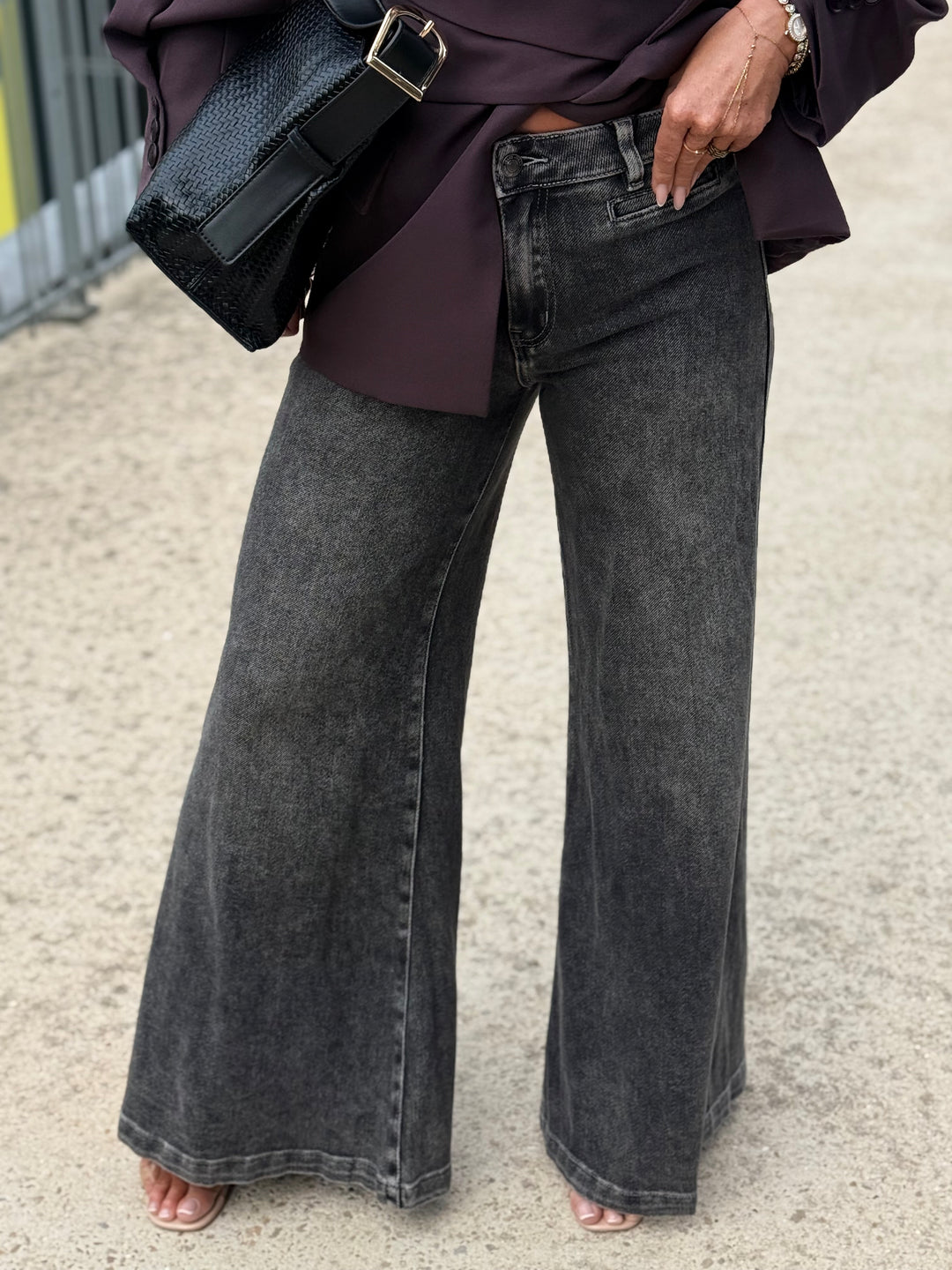 Jean patte d’éléphant Gris Jw9739