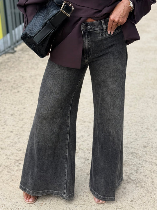 Jean patte d’éléphant Gris Jw9739