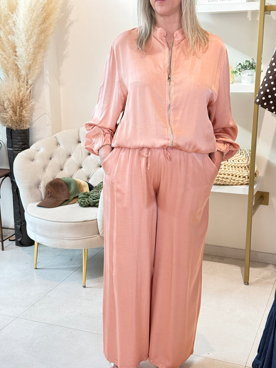 Pantalon satin soie