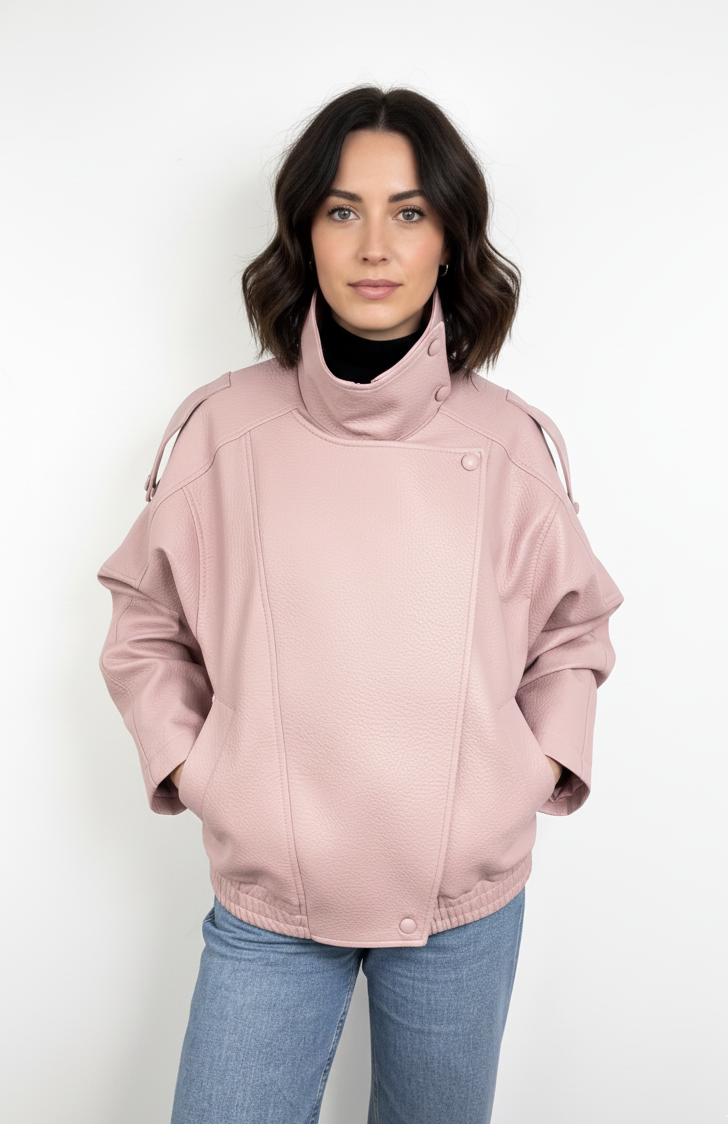 Veste bomber similicuir Rose 8822