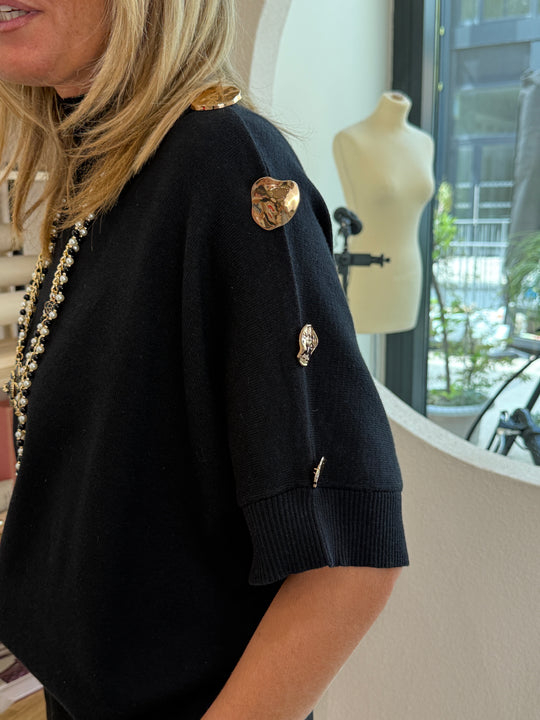 Pull épaules boutons d’or 829