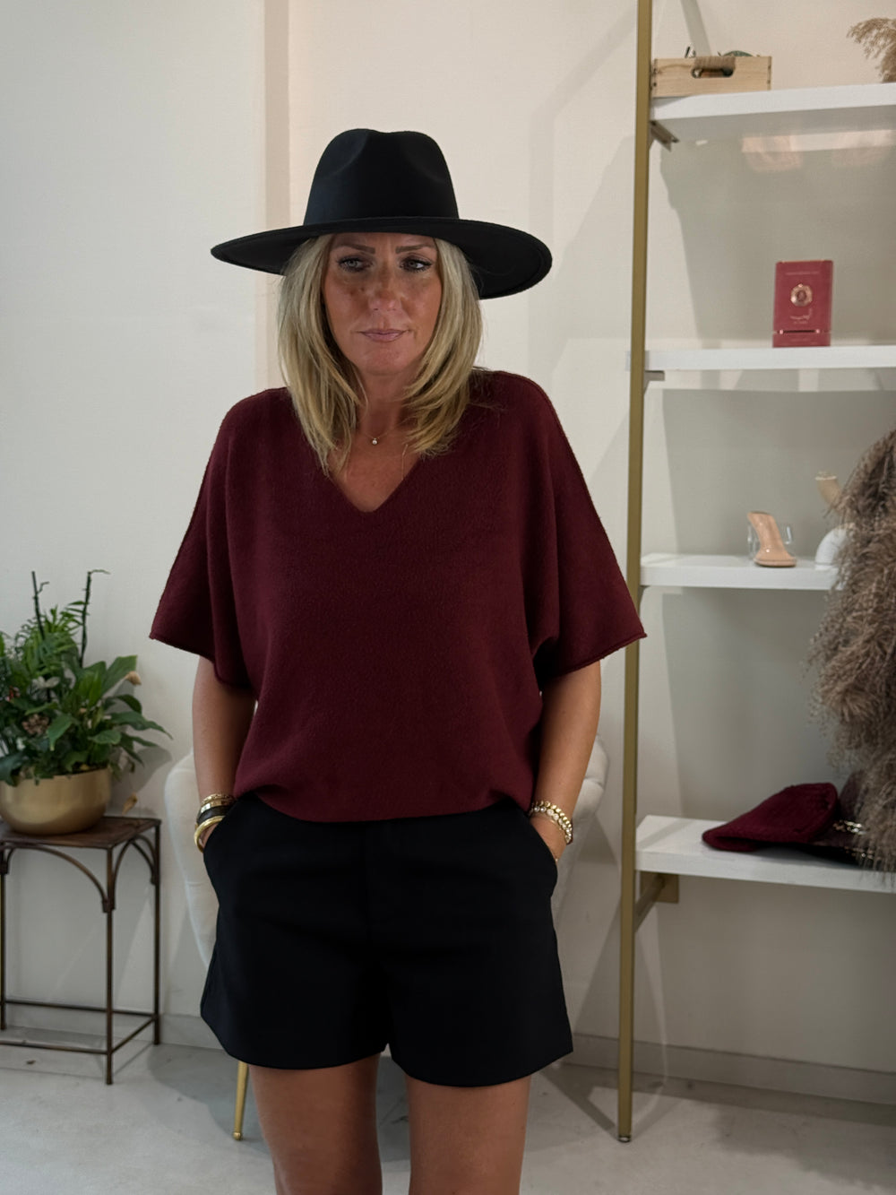 Pull maille col V Lola