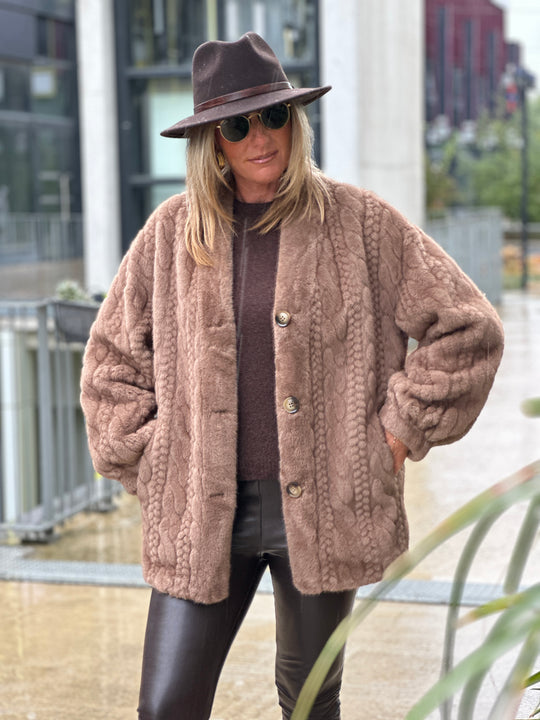 Manteau Maeva camel V004G