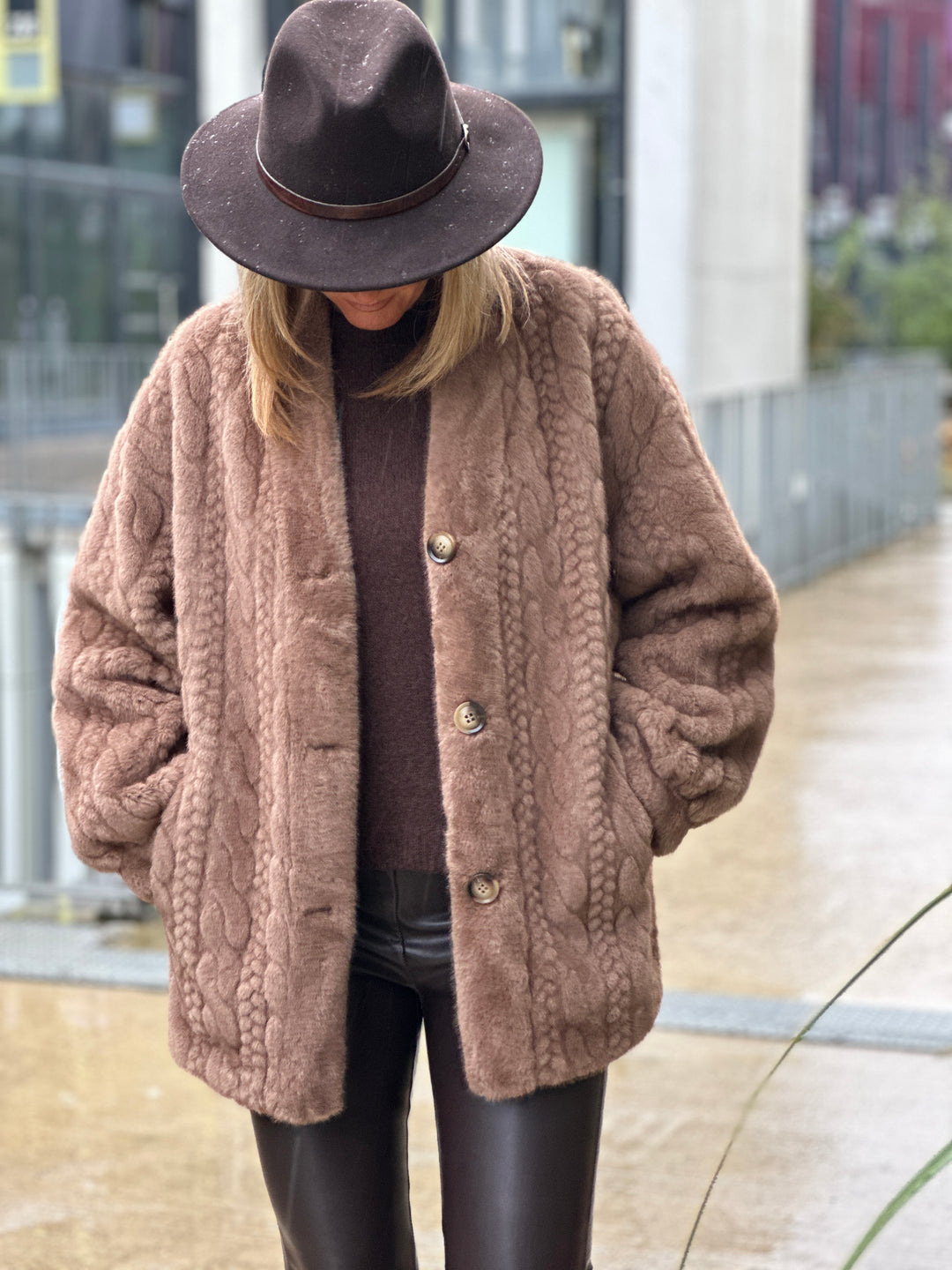 Manteau Maeva camel V004G