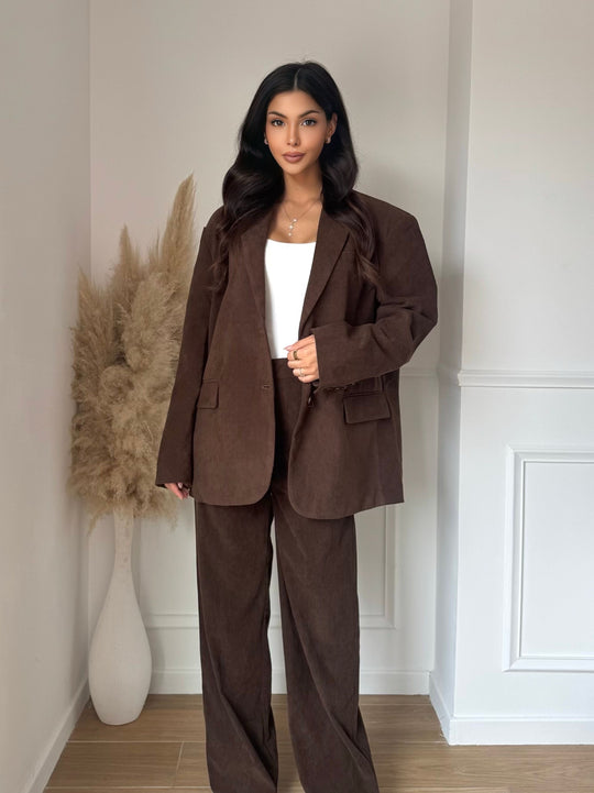 Ensemble velour choco