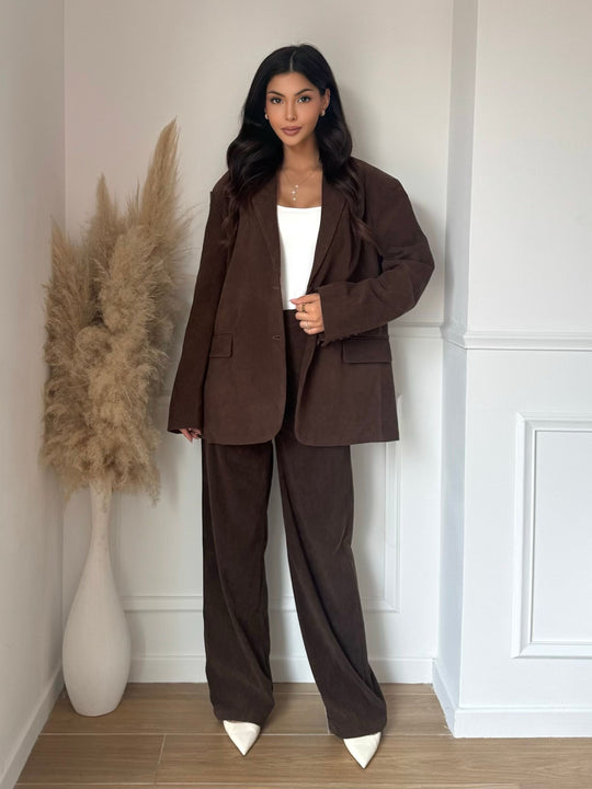 Ensemble velour choco