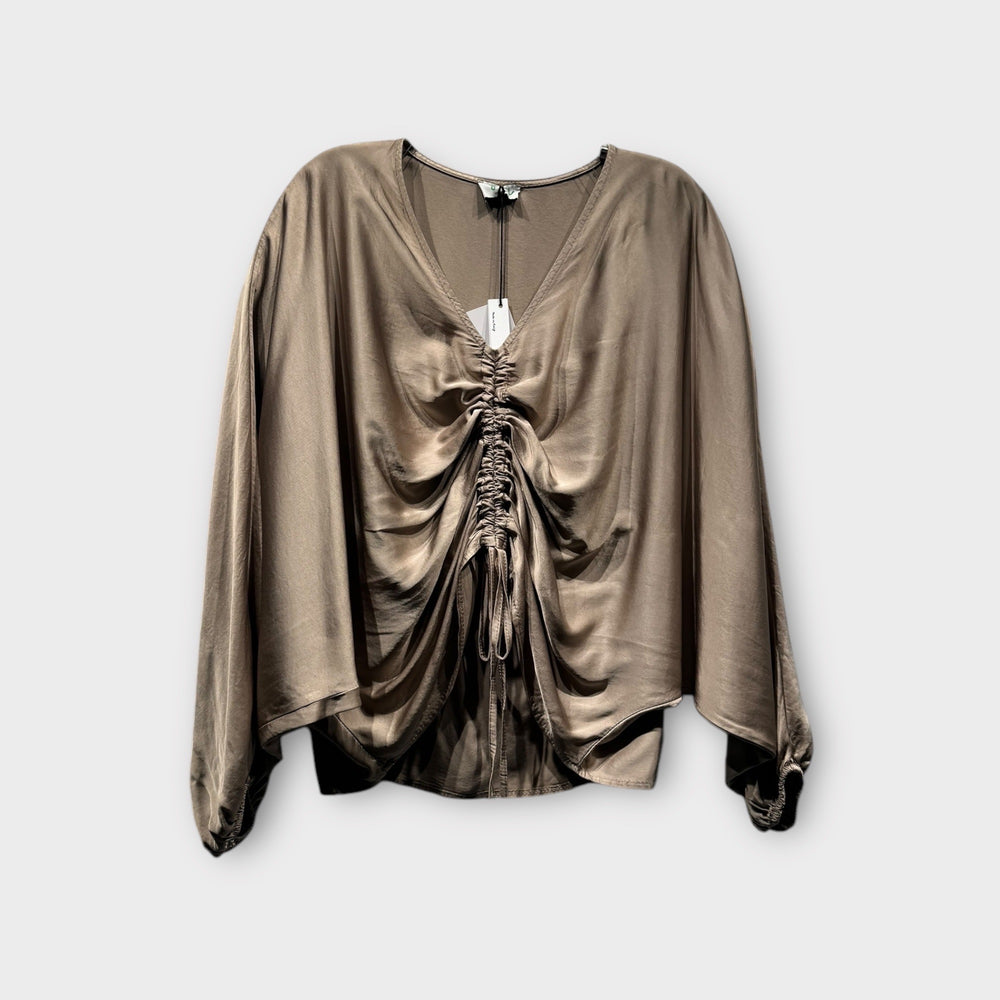 Blouse en soie en taupe /92665