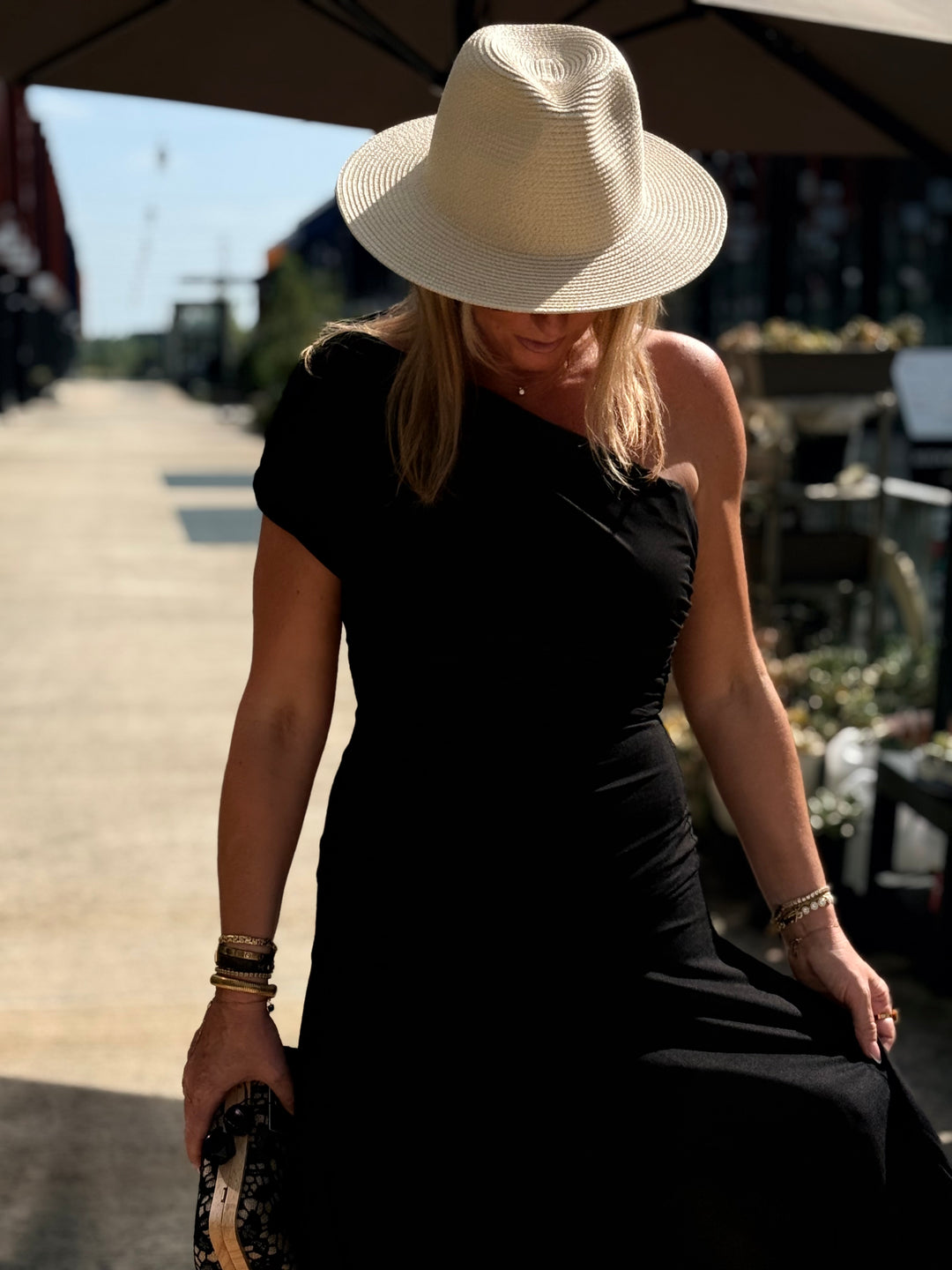 Robe longue fluide noir 8050