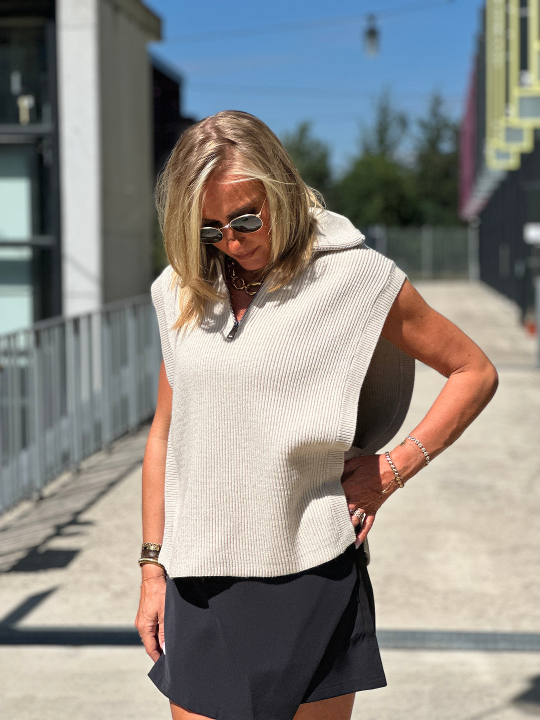 Pull gilet avec zip 5180