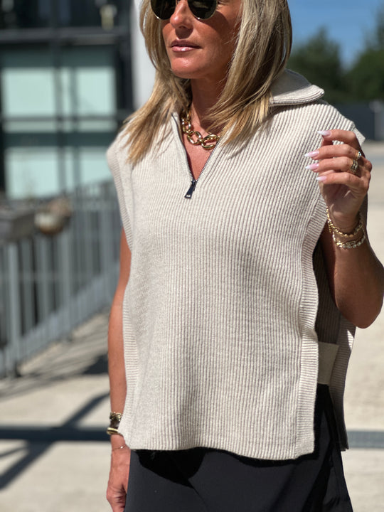 Pull gilet avec zip 5180