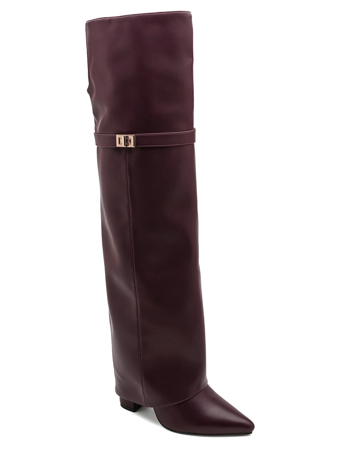 Bottes cuissarde hautes similicuir Bordeaux 2511