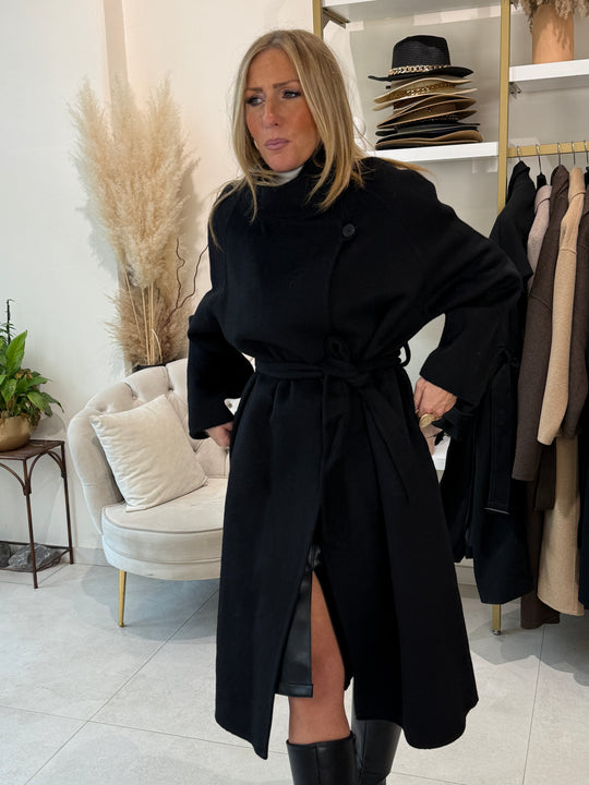 Manteau laine Elina Noir 8940