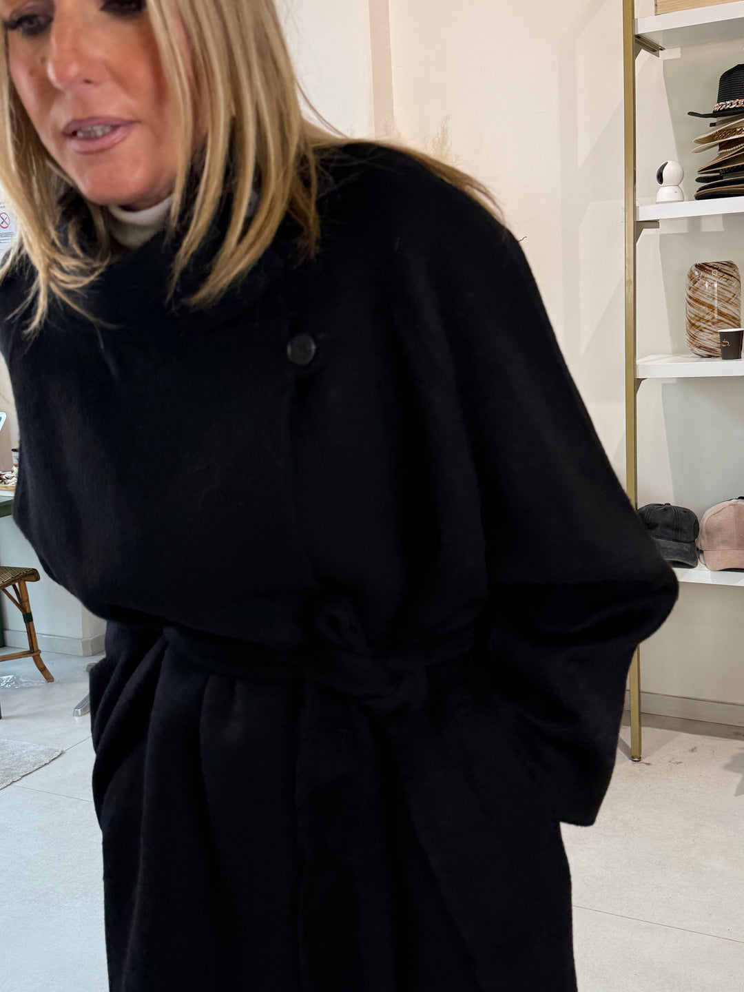 Manteau laine Elina Noir 8940