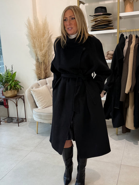 Manteau laine Elina Noir 8940