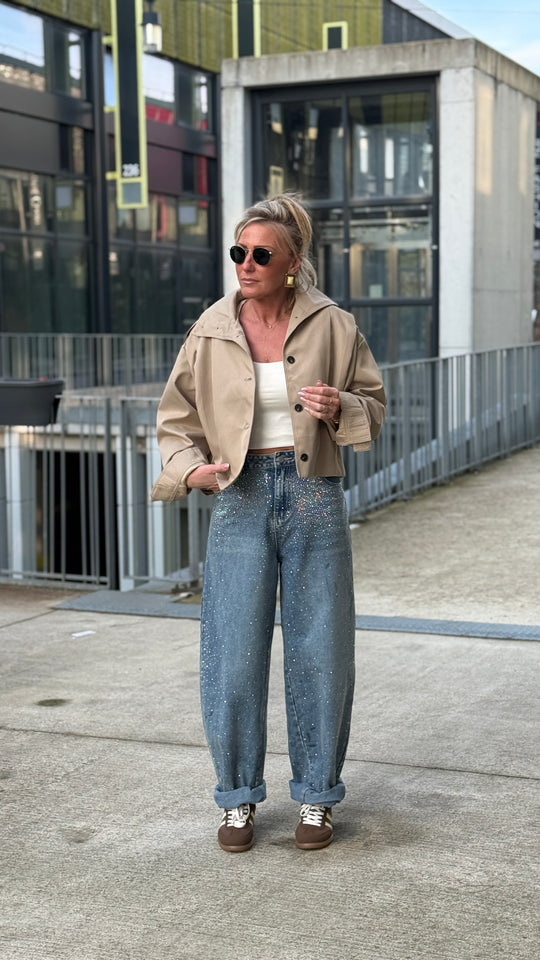 Veste bomber pinces Beige 854