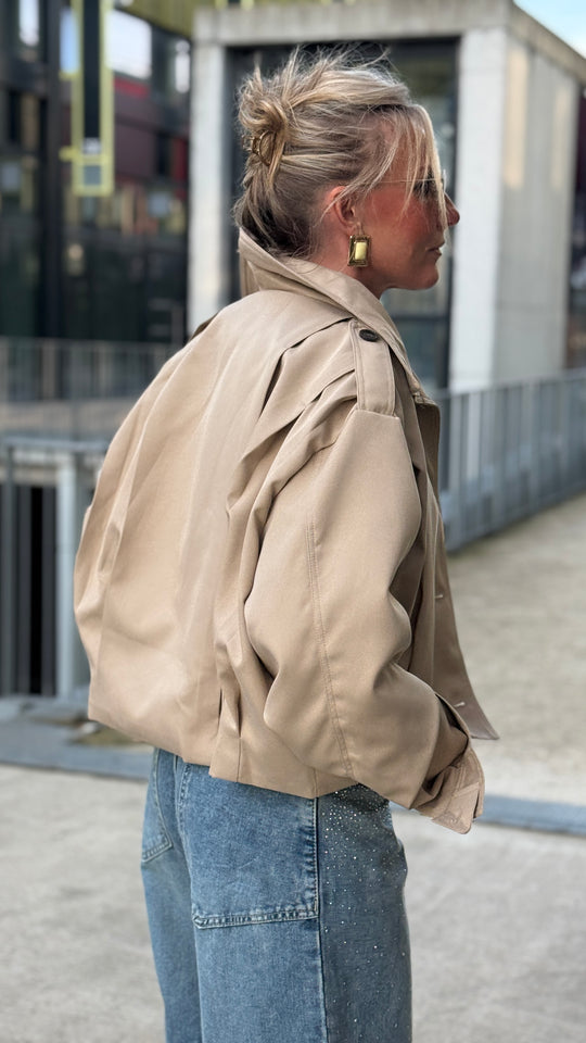Veste bomber pinces Beige 854