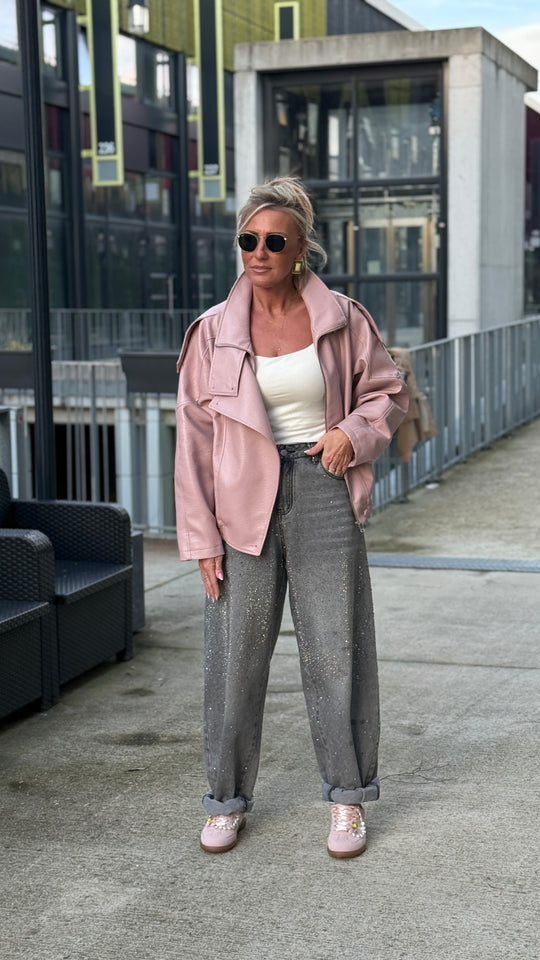 Veste bomber similicuir Rose 8822