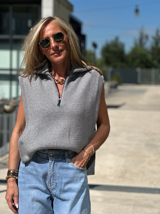 Pull gilet avec zip 5180