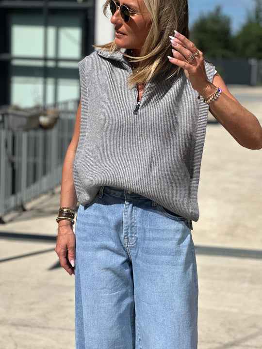 Pull gilet avec zip 5180