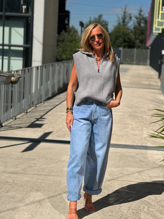 Pull gilet avec zip 5180